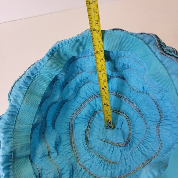 WOMENS Packable Cotton Blue Lightweight Summer Travel Golfing Beach Hat - Picture 9 of 16